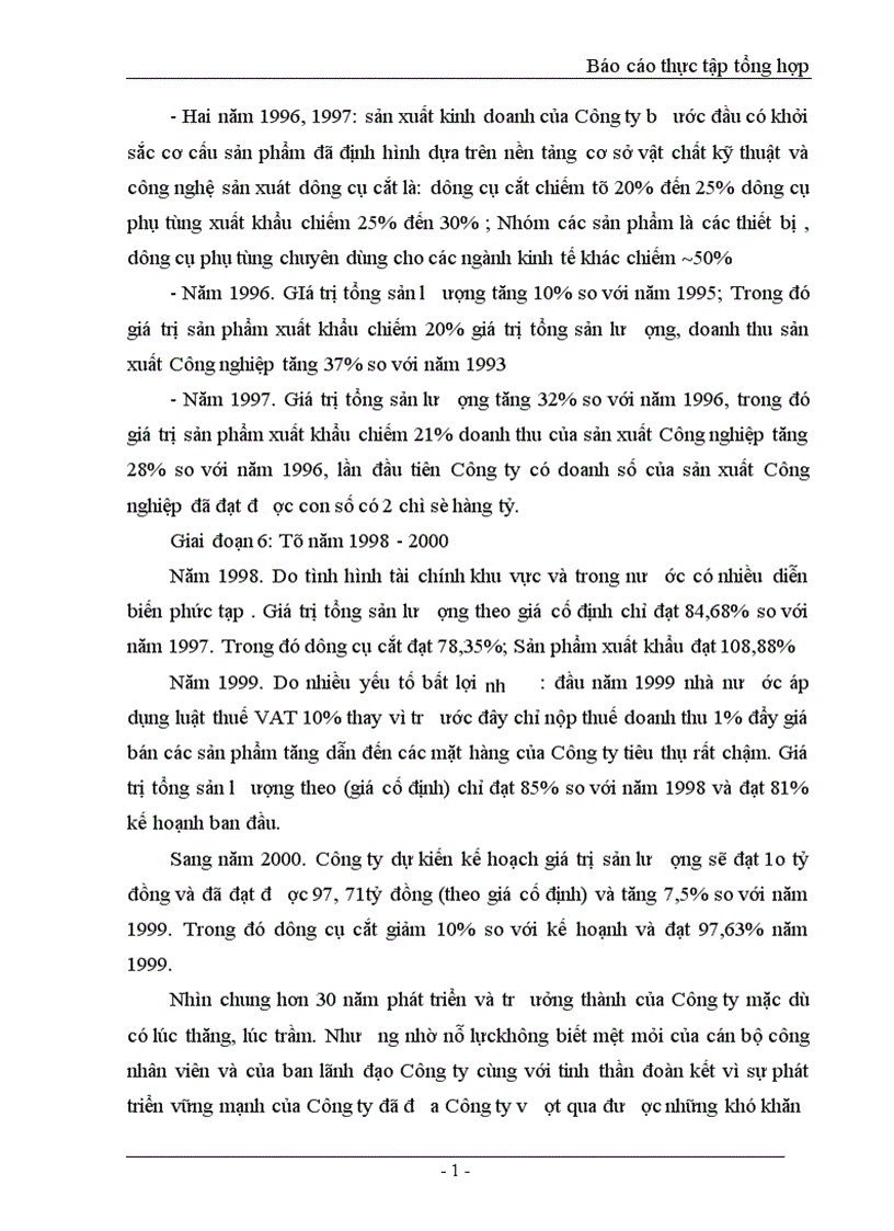 image for page Báo cáo thực tập tổng hợp tại công ty dụng cụ cắt và đo lơường cơ khí