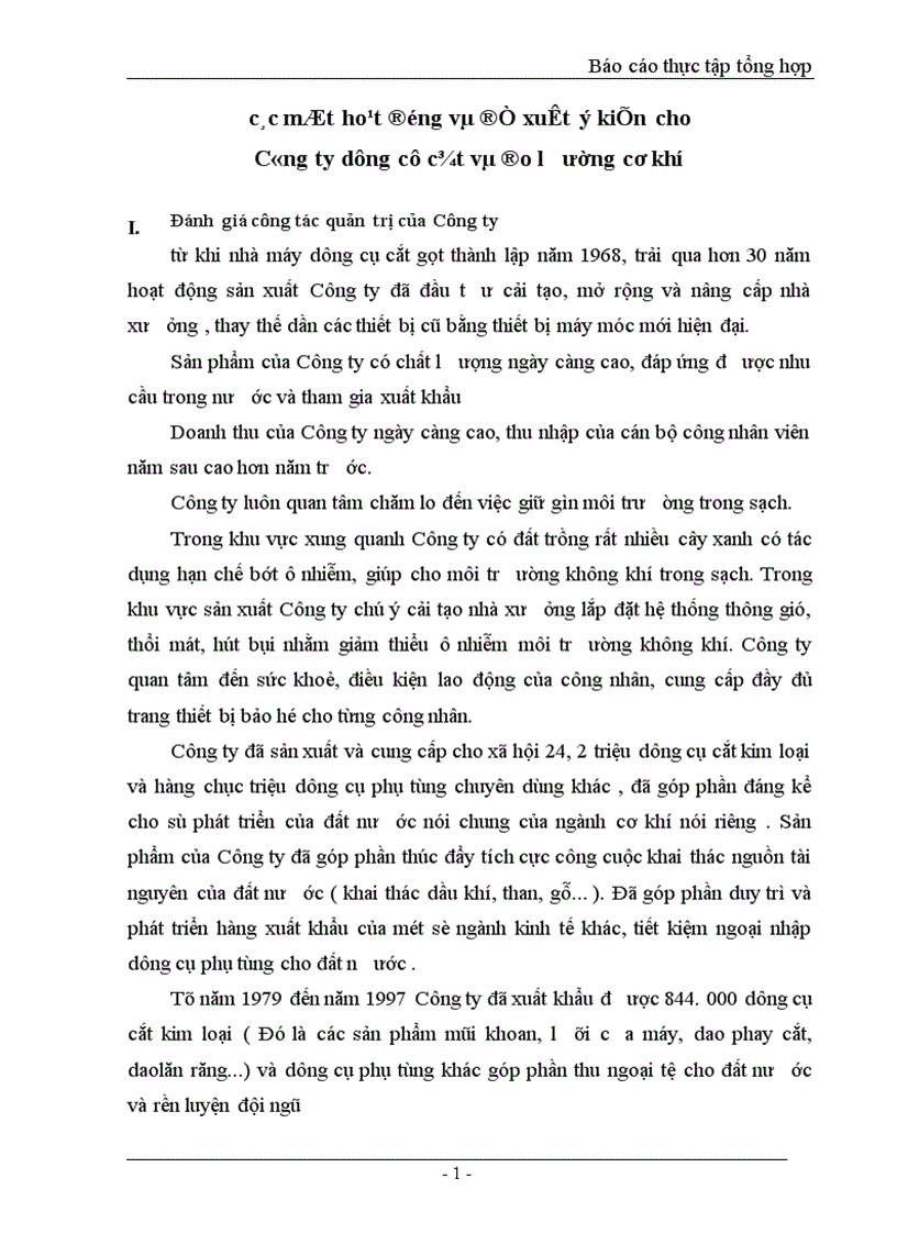 image for page Báo cáo thực tập tổng hợp tại công ty dụng cụ cắt và đo lơường cơ khí