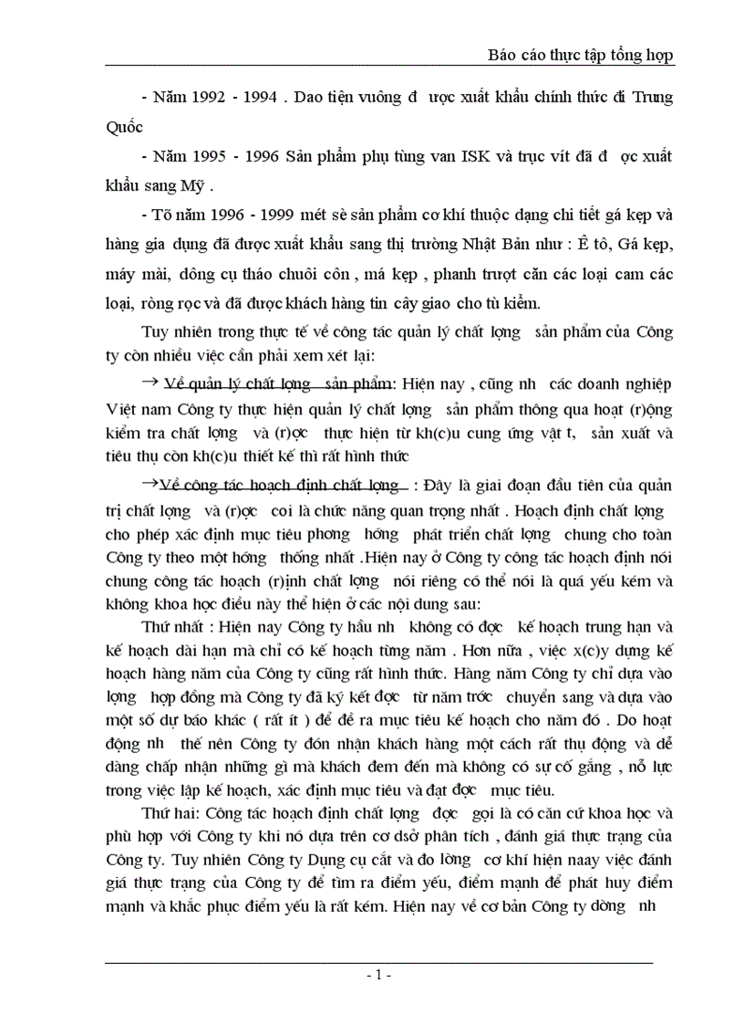 image for page Báo cáo thực tập tổng hợp tại công ty dụng cụ cắt và đo lơường cơ khí