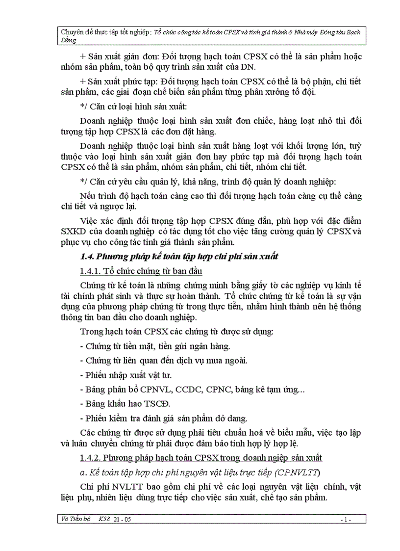 image for page Tổ chức công tác kế toán chi phí sản xuất và tính giá thành sản phẩm ở nhà máy đóng tàu Bạch Đằng 1
