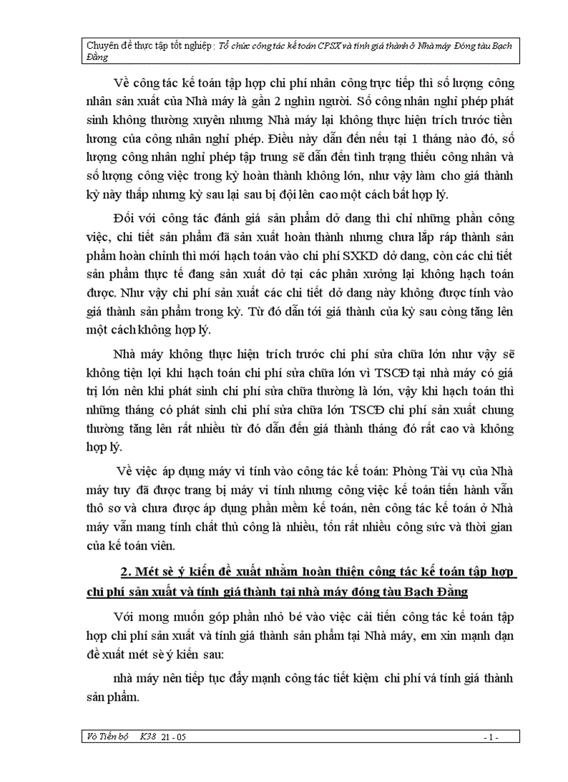 image for page Tổ chức công tác kế toán chi phí sản xuất và tính giá thành sản phẩm ở nhà máy đóng tàu Bạch Đằng 1