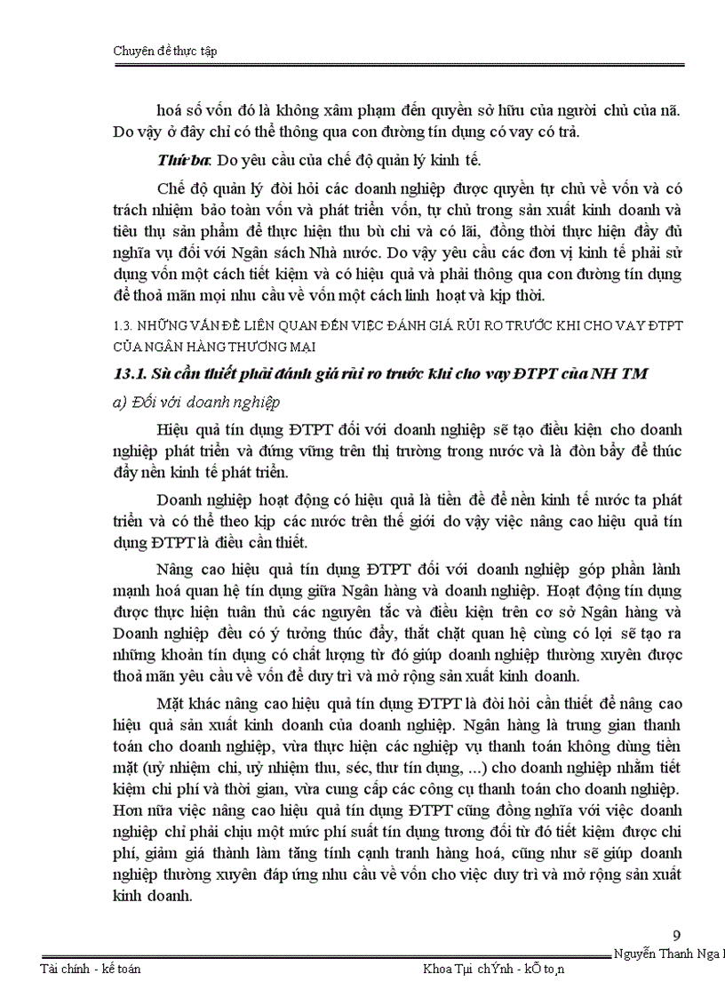 image for page Đánh giá rủi ro trước khi cho vay ĐTPT tại Chi nhánh ngân hàng ĐT PT Yên Bái 1