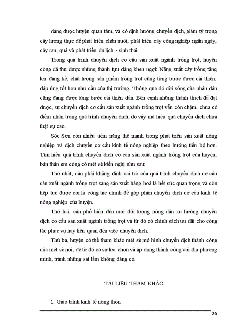 image for page Thực trạng chuyển dịch cơ cấu sản xuất ngành trồng trọt theo hướng sản xuất hàng hoá ở huyện sóc sơn hiện nay