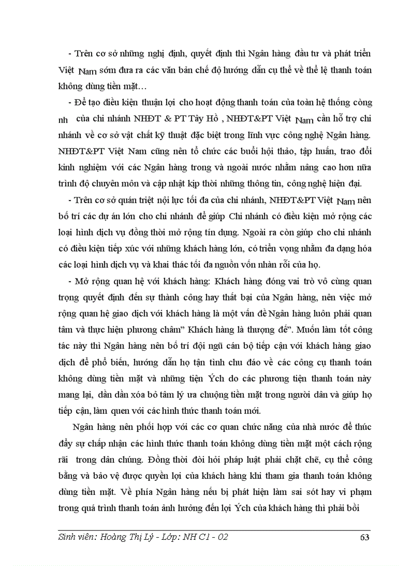 image for page Giải pháp nhằm hoàn thiện nghiệp vụ thanh toán chuyển tiền điện tử tại Ngân hàng đầu tư và phát triển chi nhánh Tây Hồ
