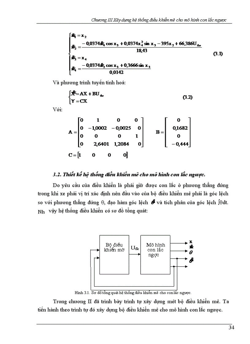image for page Xây dựng hệ thống điều khiển mờ cho mô hình con lắc ngược