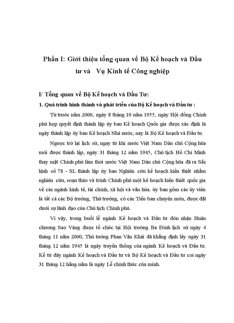 image for page Báo cáo tổng hợp về Bộ Kế hoạch và Đầu tư Vụ Kinh tế Công nghiệp