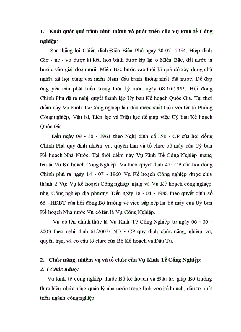 image for page Báo cáo tổng hợp về Bộ Kế hoạch và Đầu tư Vụ Kinh tế Công nghiệp