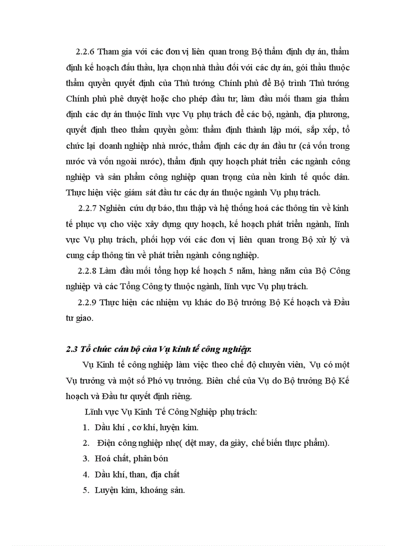 image for page Báo cáo tổng hợp về Bộ Kế hoạch và Đầu tư Vụ Kinh tế Công nghiệp