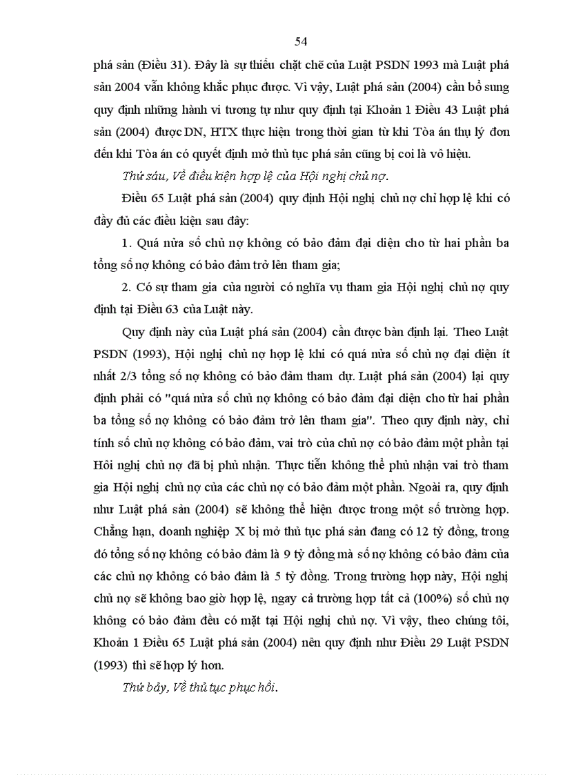 image for page Quyền và nghĩa vụ của chủ nợ và con nợ trong thủ tục phá sản 1