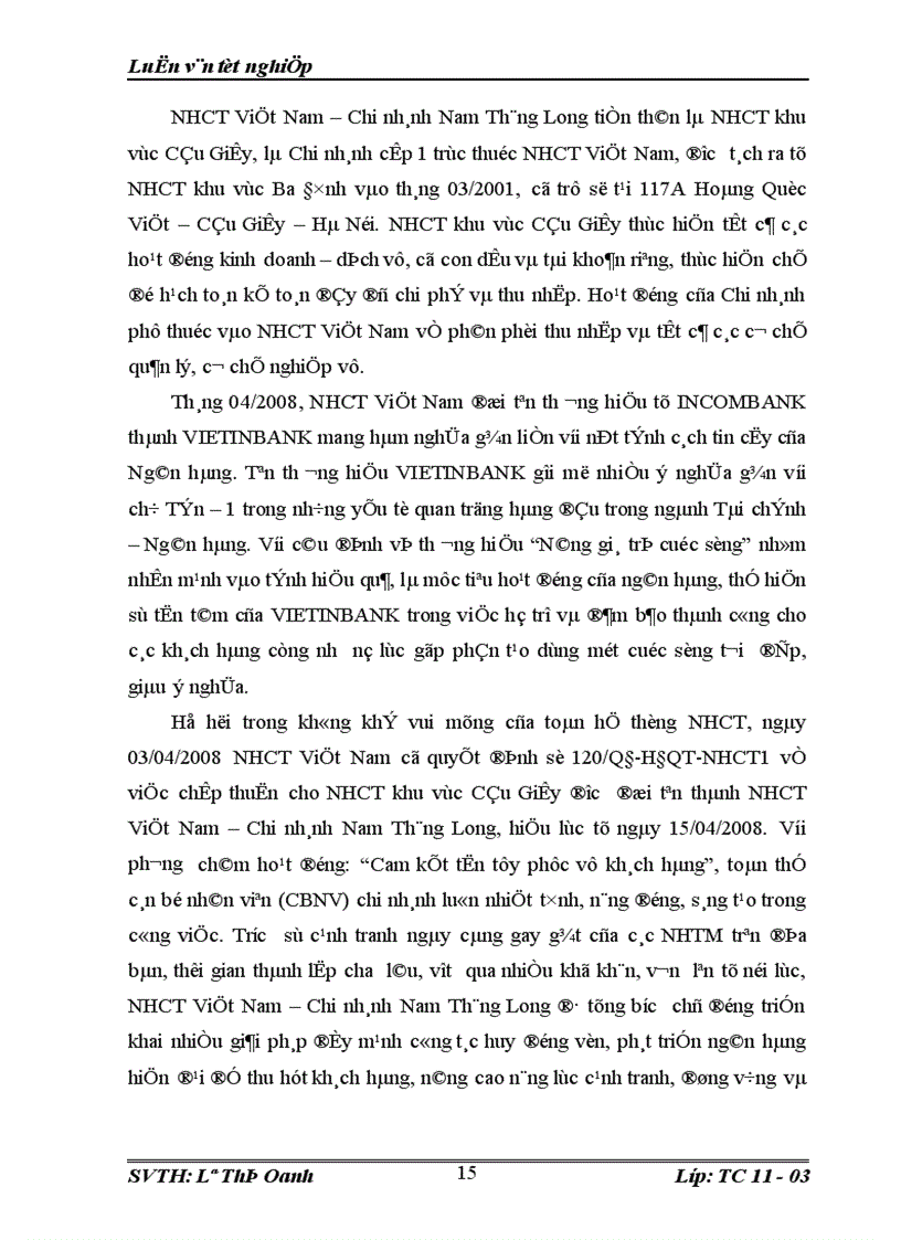 image for page Mở rộng hoạt động thanh toán quốc tế theo phương thức tín dụng chứng từ tại NHTM Cổ Phần Công Thương Việt Nam Chi nhánh Nam Thăng Long 1