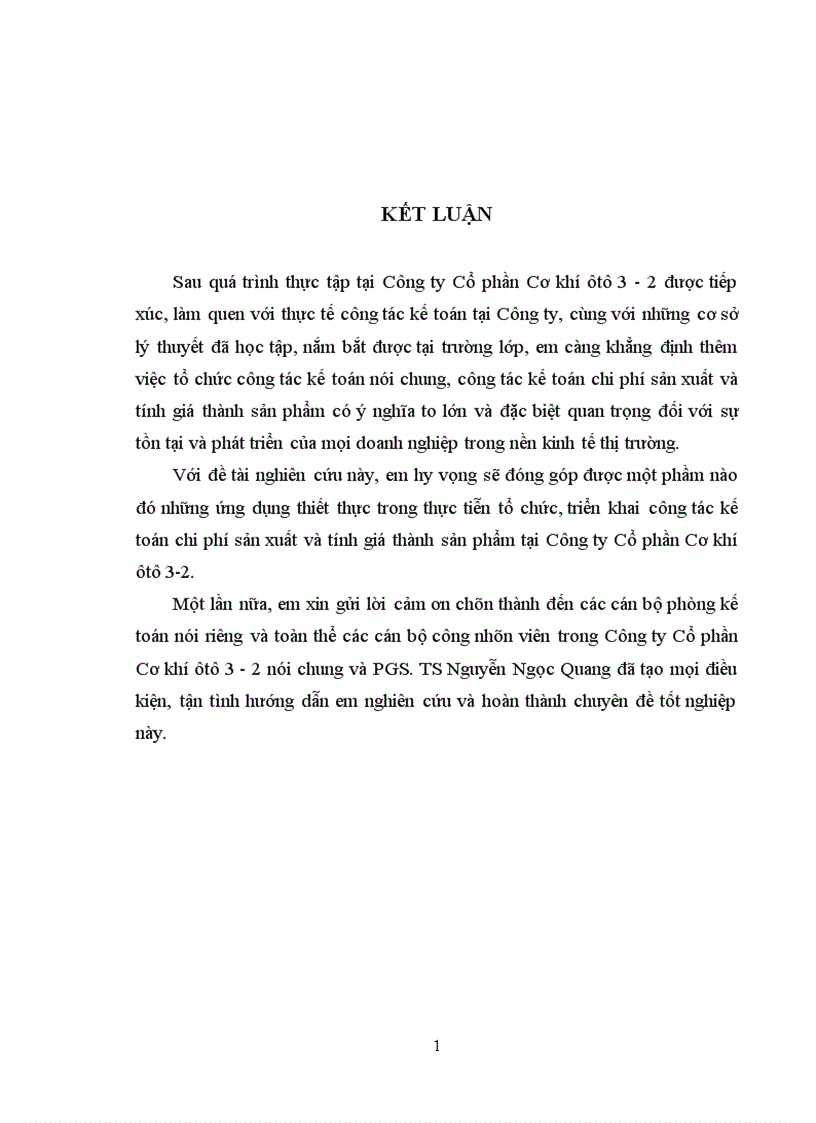 image for page Hoàn thiện kế toán tập hợp chi phí sản xuất và tính giá thành sản phẩm tại Công ty Cổ phần Cơ khí ô tô 3 2 1