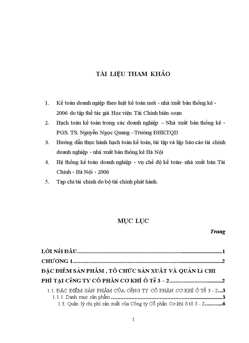 image for page Hoàn thiện kế toán tập hợp chi phí sản xuất và tính giá thành sản phẩm tại Công ty Cổ phần Cơ khí ô tô 3 2 1