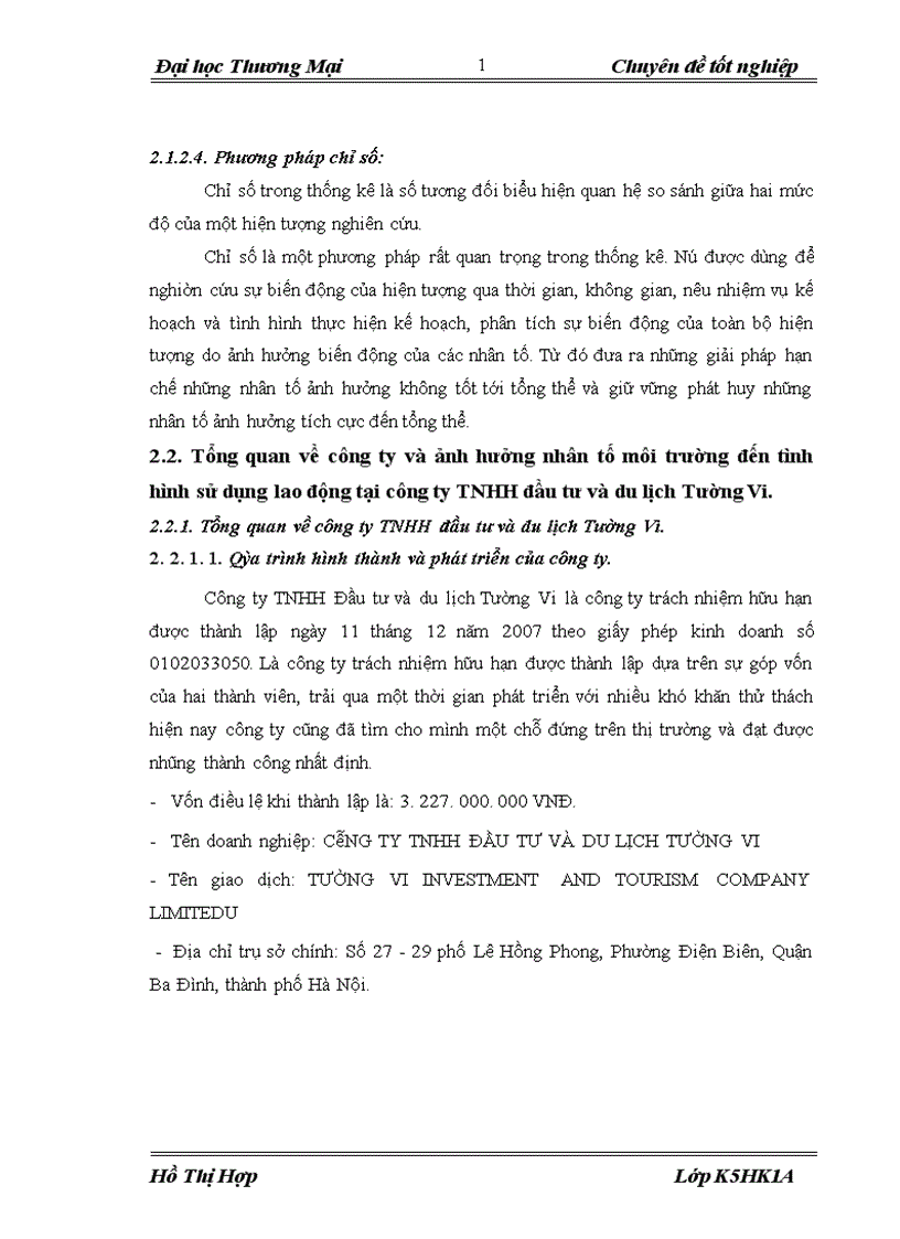 image for page Phân tích thống kê tình hình sử dụng lao động tại công ty TNHH đầu tư và du lịch Tường Vi 1