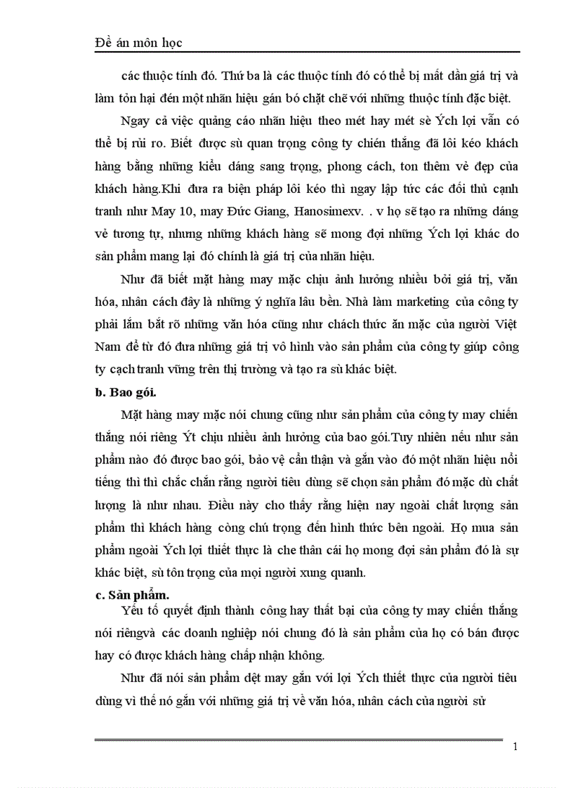 image for page Sản phẩm dệt may xét từ góc độ marketing và các giải pháp về sản phẩm trong hoạt động marketing của công ty may chiến thắng 1