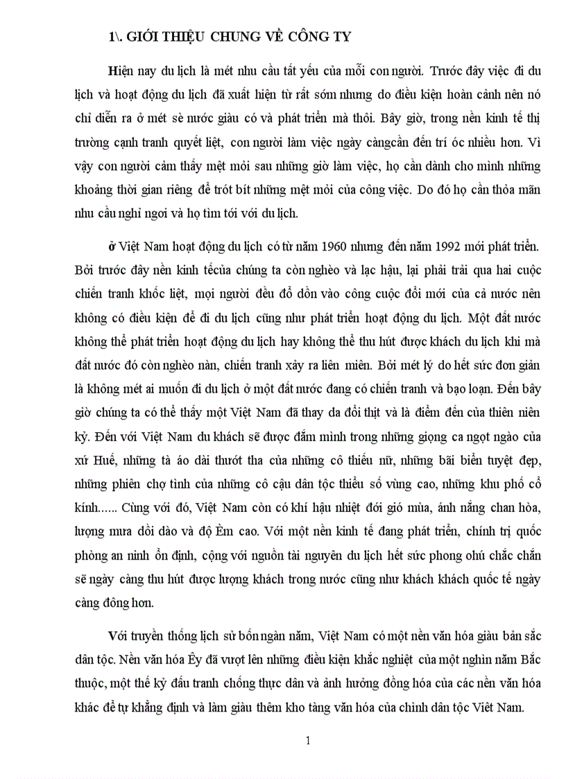 image for page Báo cáo thực tập tại công ty du lịch quốc tế Đồng Thái