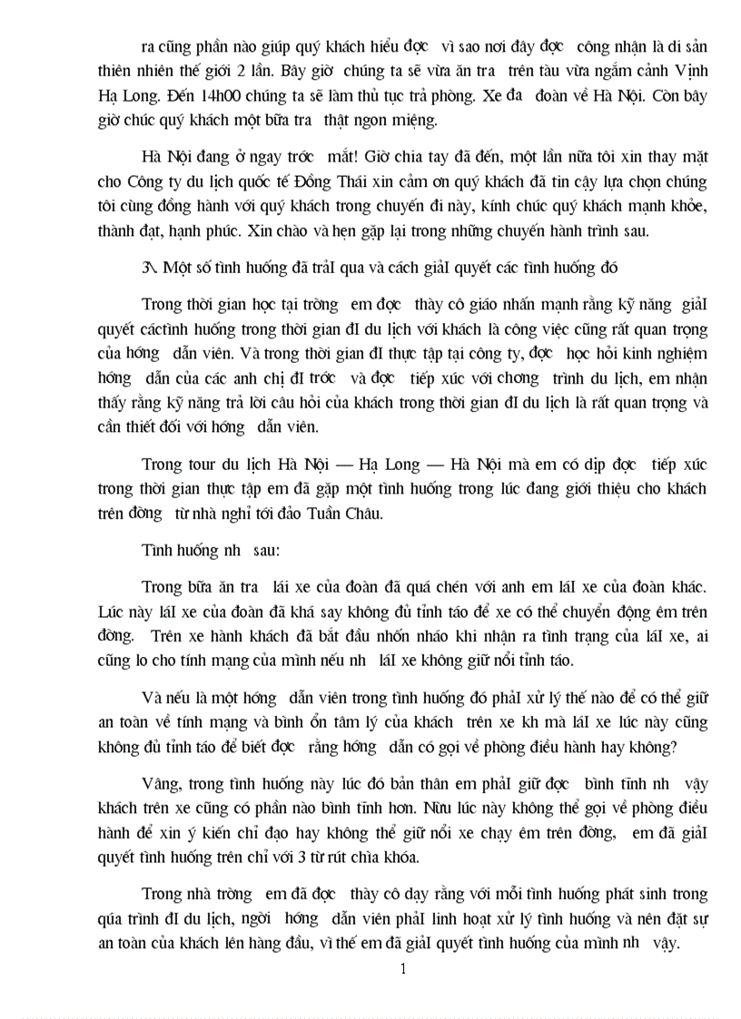 image for page Báo cáo thực tập tại công ty du lịch quốc tế Đồng Thái