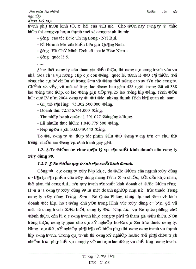 image for page Tổ chức công tác kế toán tập hợp chi phí và tính giá thành sản phẩm xây lắp tại công ty xây dựng 99 1
