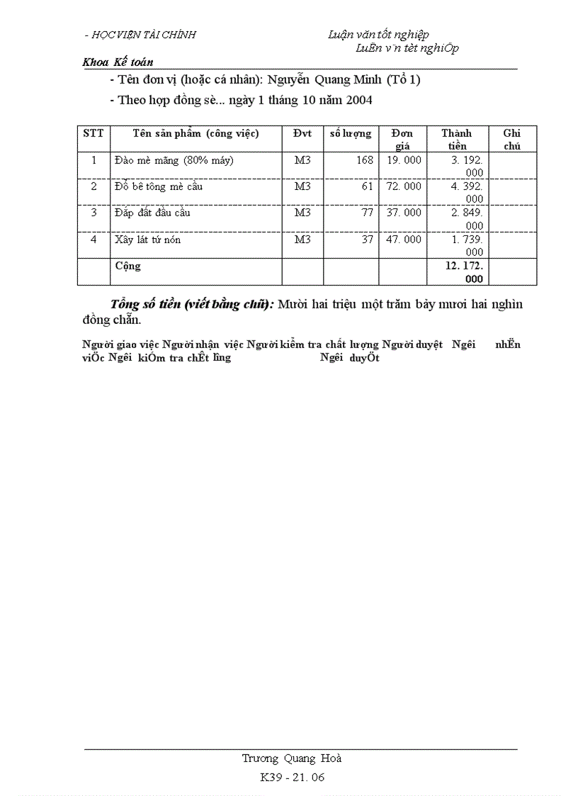 image for page Tổ chức công tác kế toán tập hợp chi phí và tính giá thành sản phẩm xây lắp tại công ty xây dựng 99 1