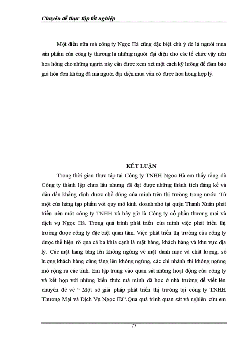 image for page Một số giải pháp phát triển thị trường của Công ty TNHH Thương Mại và Dịch Vụ Ngọc Hà