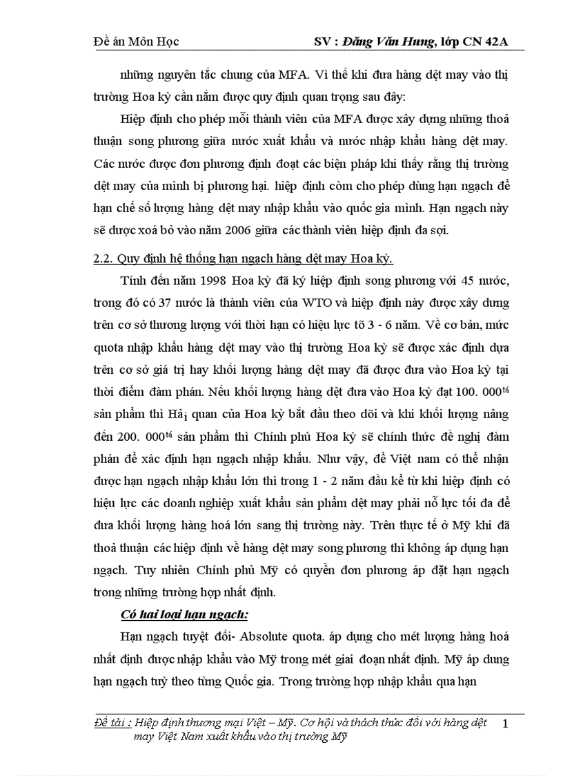 image for page Hiệp định thương mại Việt Mỹ Cơ hội và thách thức đối với hàng dệt may Việt Nam xuất khẩu vào thị trường Mỹ