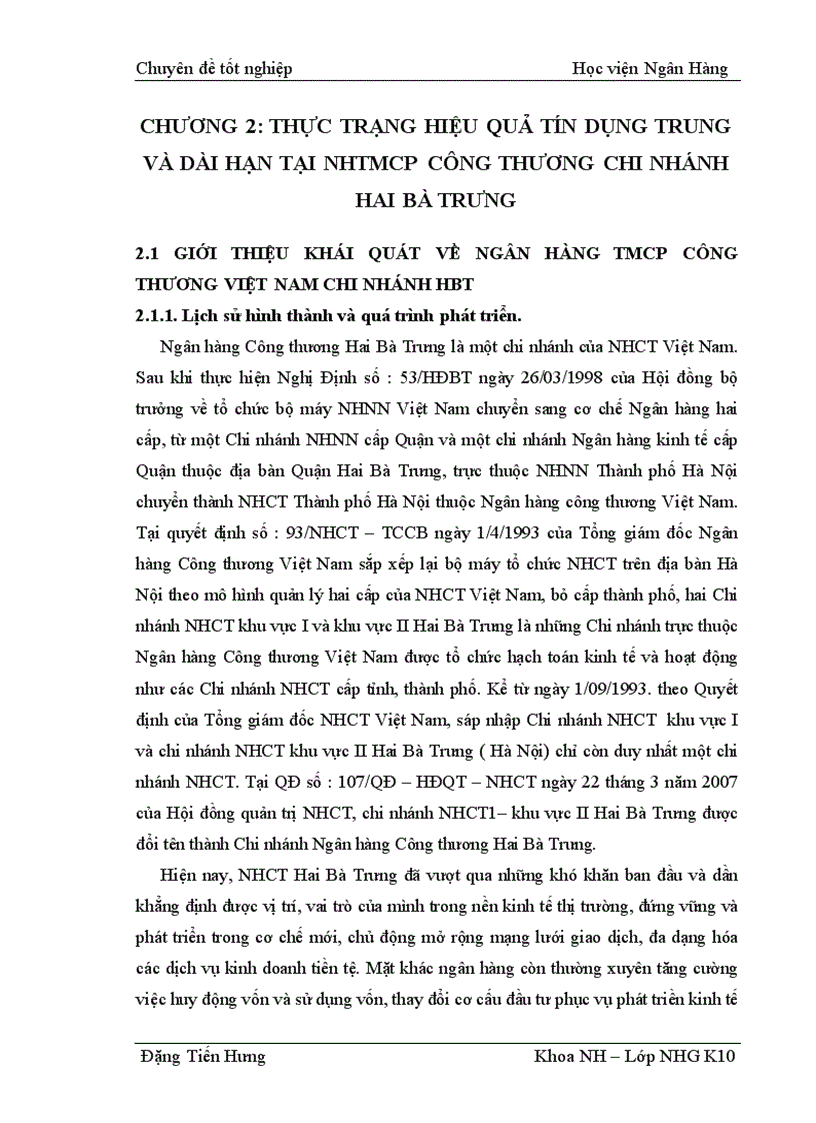 image for page Giải pháp nâng cao hiệu quả tín dụng trung dài hạn tại NHTMCP Công Thương Việt Nam chi nhánh Hai Bà Trưng