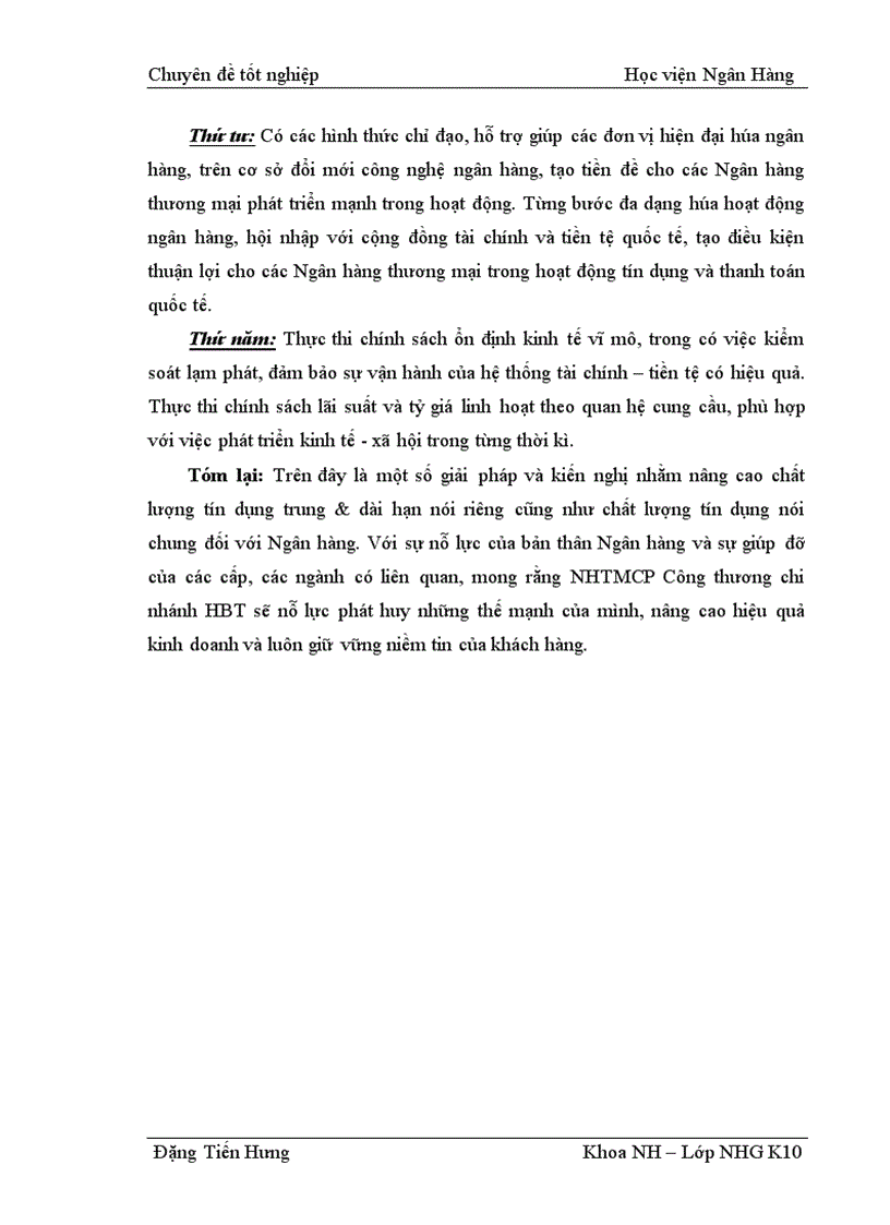 image for page Giải pháp nâng cao hiệu quả tín dụng trung dài hạn tại NHTMCP Công Thương Việt Nam chi nhánh Hai Bà Trưng