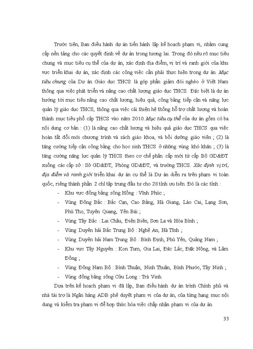 image for page Một số giải pháp đề xuất nhằm hoàn thiện công tác quản lý Dự án Phát triển giáo dục Trung học Cơ sở II CPCU Bộ Giáo dục và Đào tạo trong giai đoạn 2010 2012