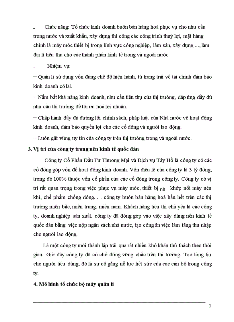 image for page Tình hình sản xuất kinh doanh kế toán của Công ty cổ phần Đầu tư Thương Mại và Dịch vụ Tây Hồ