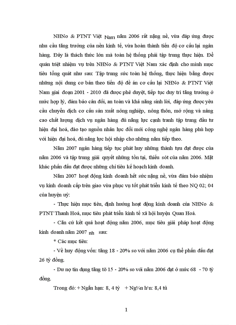 image for page Một số giải pháp chủ yếu nhằm tăng lợi nhuận tại NHNo PTNT huyện Quan Hoá Thanh Hoá