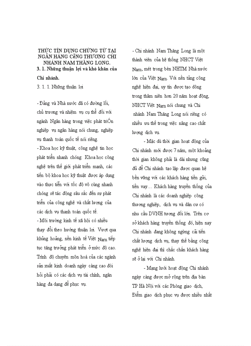 image for page Mở rộng hoạt động thanh toán quốc tế theo phương thức tín dụng chứng từ tại NHTM Cổ Phần Công Thương Việt Nam Chi nhánh Nam Thăng Long 1