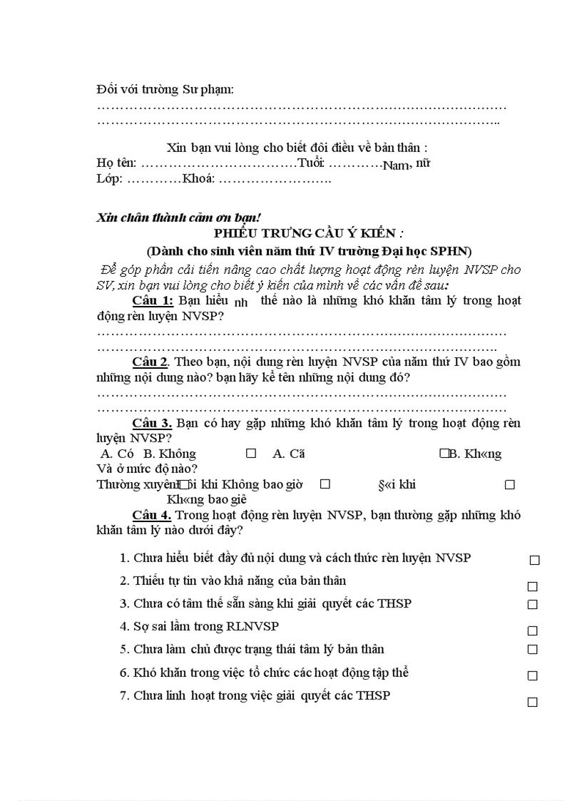 image for page Một số khó khăn tâm lý trong hoạt động rèn luyện nghiệp vụ Sư phạm của sinh viên trường ĐHSPHN 2 1
