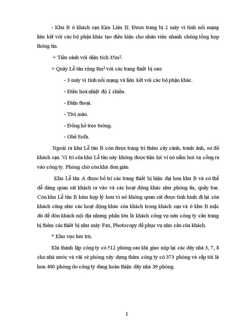 image for page Một số kiến nghị nhằm hoàn thiện chất lượng phục vụ trong kinh doanh của lưu trú tại công ty Khách Sạn Du Lich Kim Liên 1