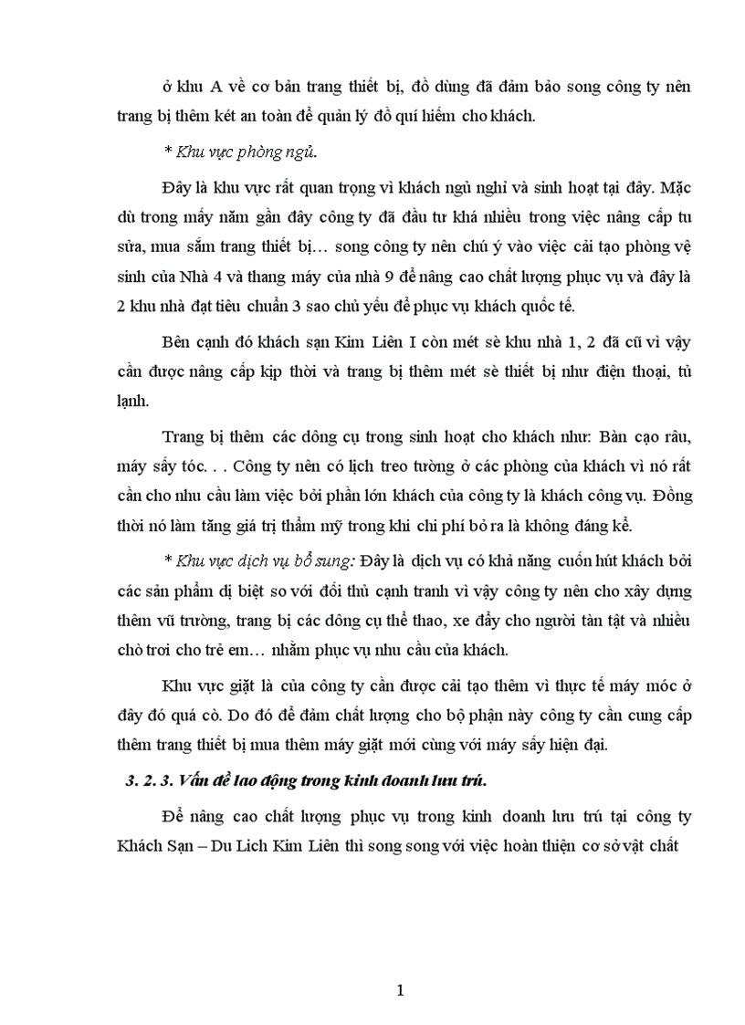 image for page Một số kiến nghị nhằm hoàn thiện chất lượng phục vụ trong kinh doanh của lưu trú tại công ty Khách Sạn Du Lich Kim Liên 1