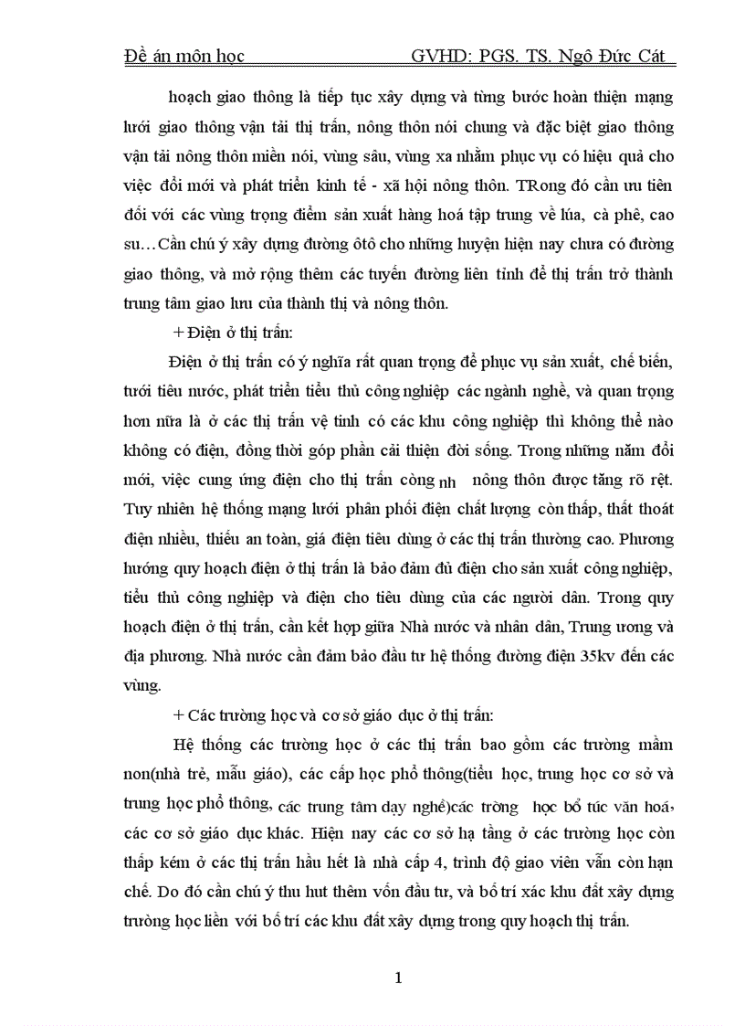 image for page Sự cần thiết phải quy hoạch xây dựng thị trấn