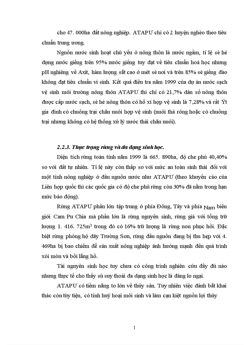 image for page Thực trạng môi trường và quản lý nhà nước về bảo vệ môi trường tại tỉnh ATAPƯ