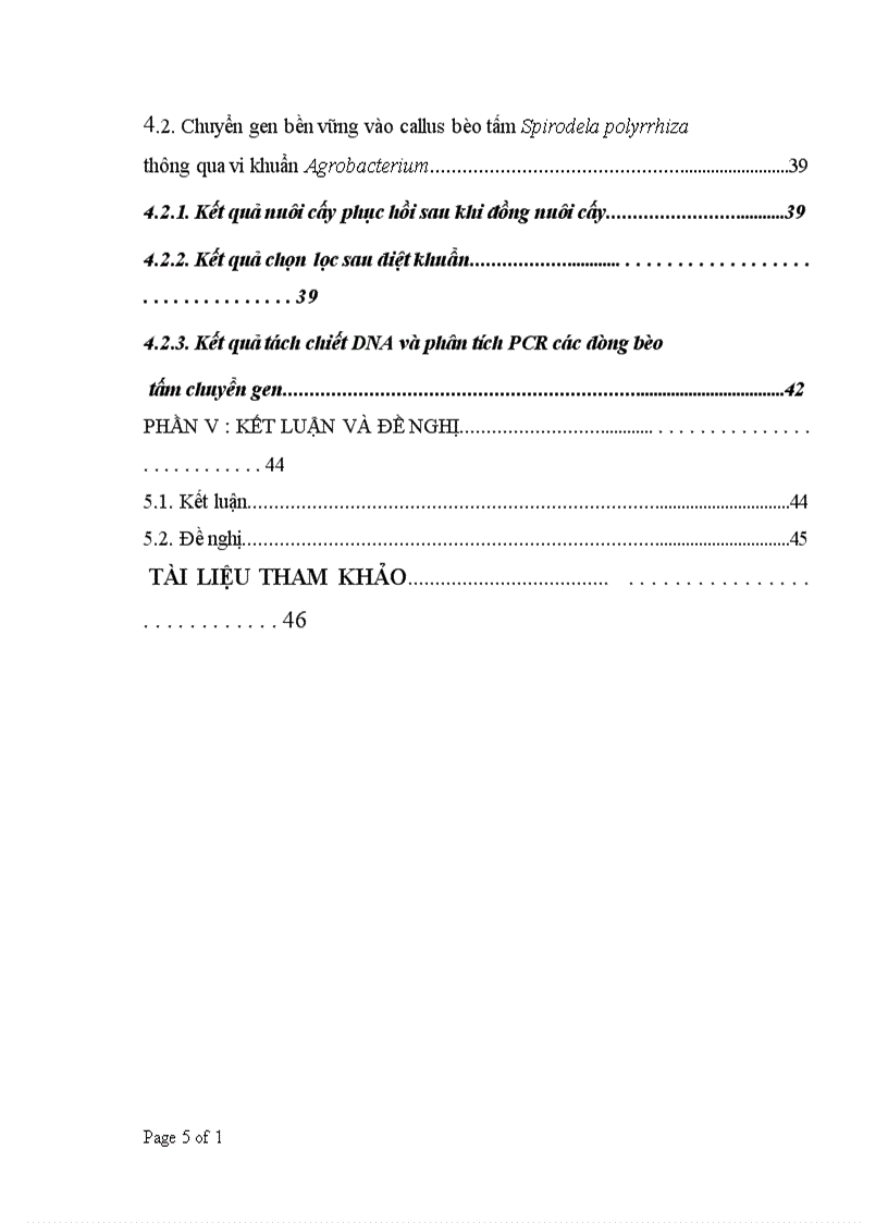 image for page Nghiên cứu xây dựng quy trình chuyển gen vào bèo tấm Spirodela polyrrhiza thông qua Agrobacterium tumefaciens