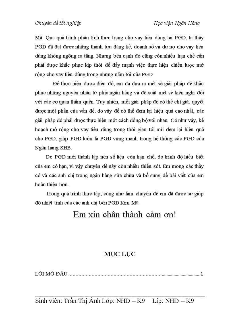 image for page Thực trạng và giải pháp cho vay tiêu dùng tại ngân hàng thương mại cổ phần SHB chi nhánh Hà Nội phòng giao dịch Kim Mã 1