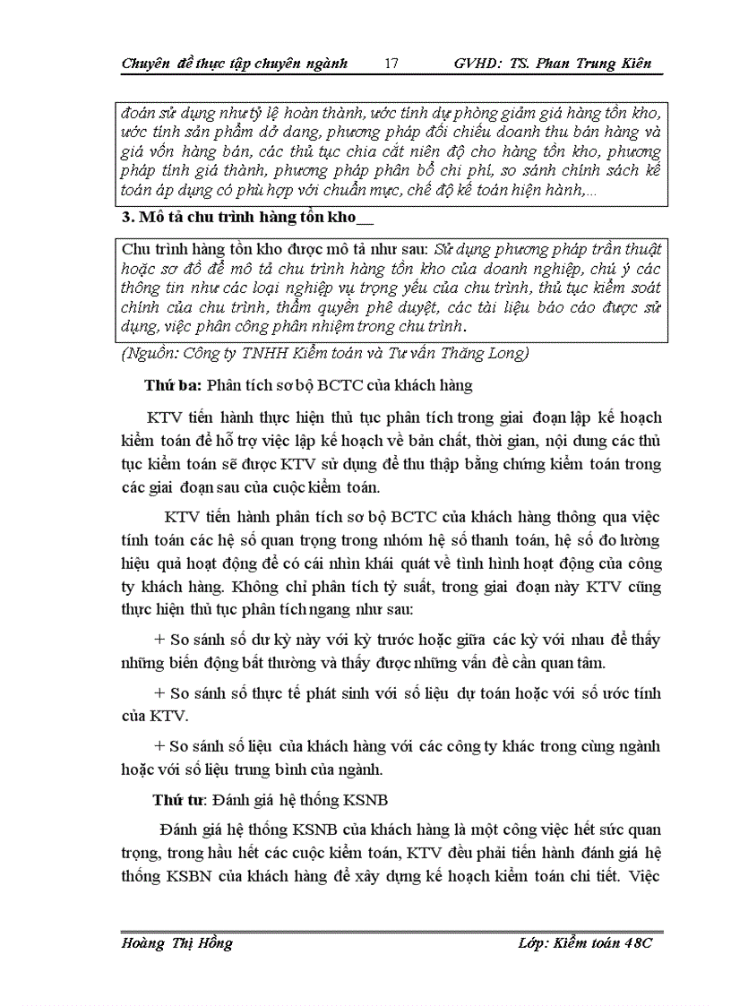 image for page Kiểm toán hàng tồn kho trong quy trình kiểm toán báo cáo tài chính do Công ty TNHH Kiểm toán và Tư vấn Thăng Long thực hiện 1