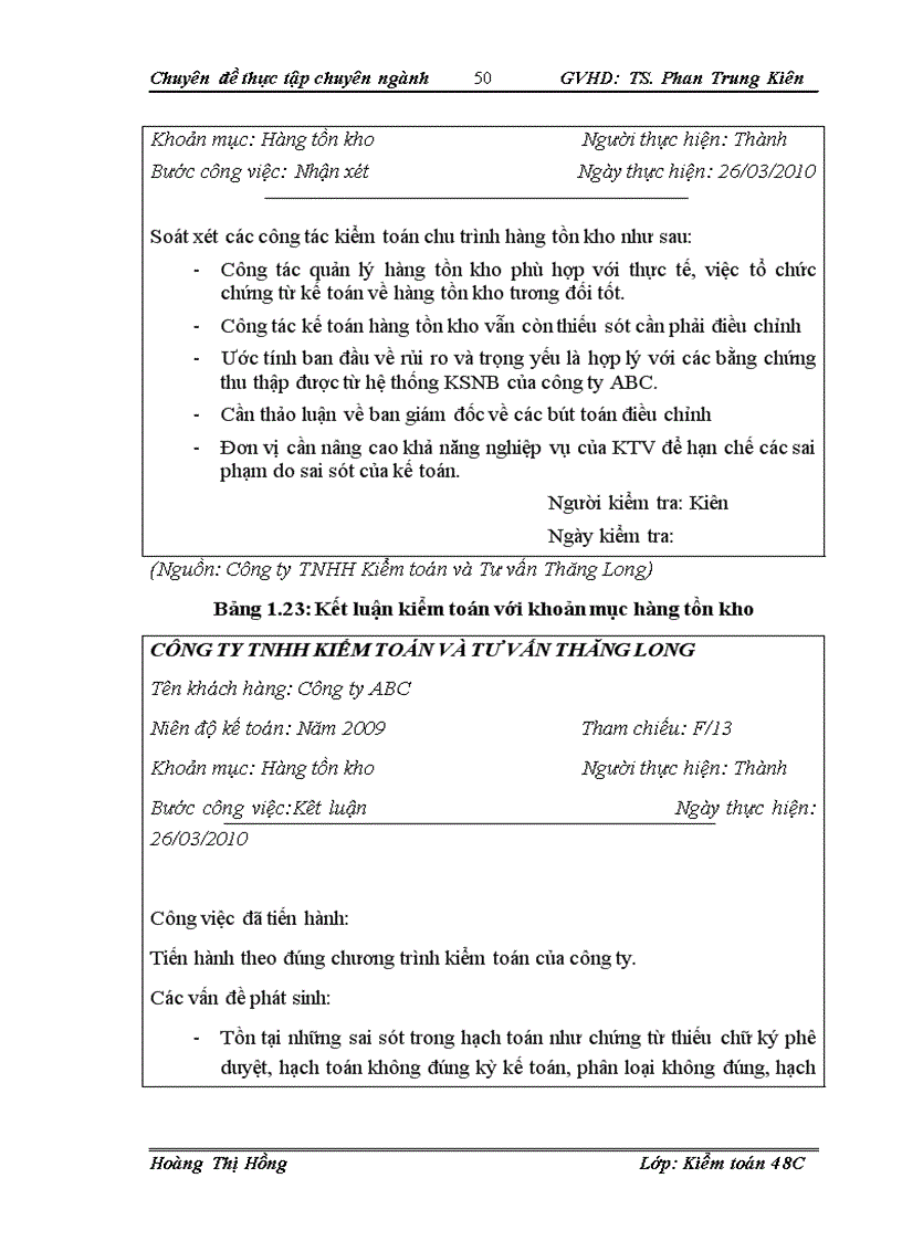 image for page Kiểm toán hàng tồn kho trong quy trình kiểm toán báo cáo tài chính do Công ty TNHH Kiểm toán và Tư vấn Thăng Long thực hiện 1