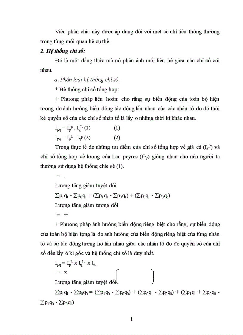 image for page Phương pháp chỉ số thống kê và vận dụng phân tích biến động tổng doanh thu của khách sạn Sông Nhuệ thời kỳ 1996 2000 1