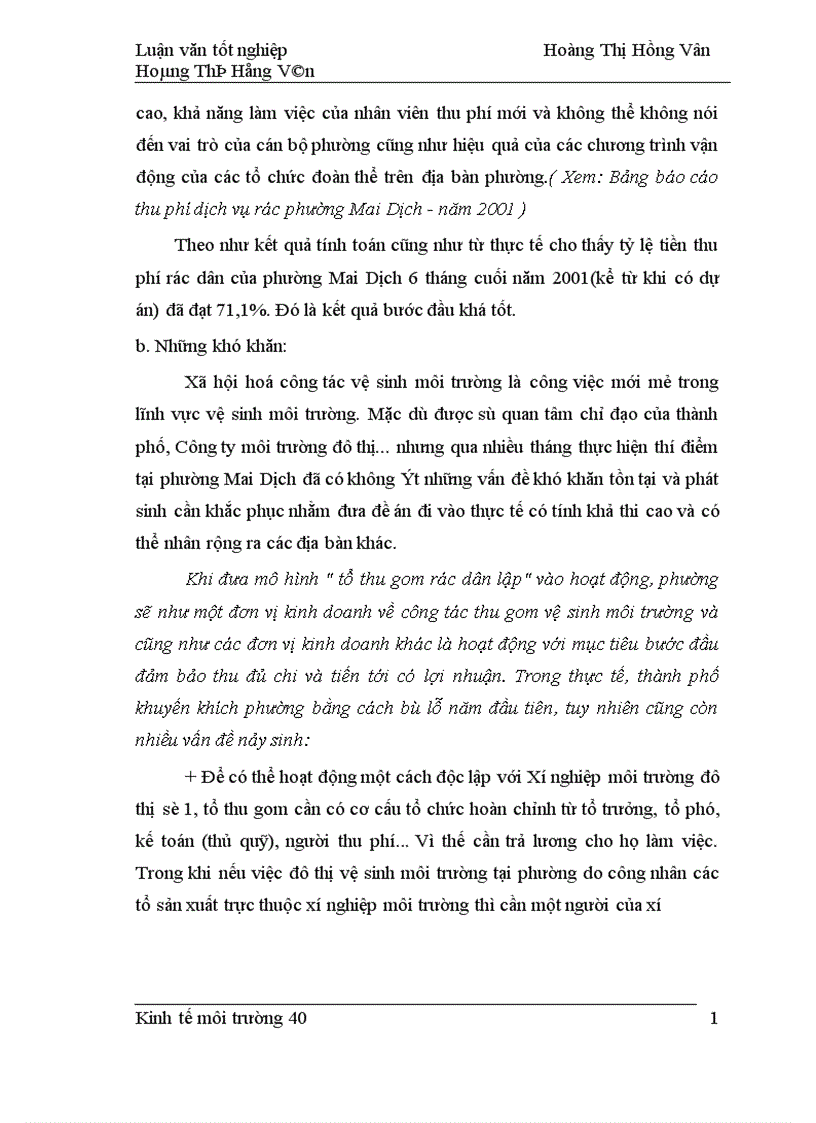 image for page Mô hình thu gom rác dân lập thí điểm Phường Mai Dịch Vấn đề xã hội hoá trong quản lý rác thải trên địa bàn thành phố Hà Nội 1