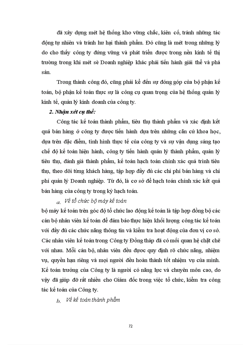 image for page Tổ chức công tác kế toán thành phẩm tiêu thụ thành phẩm và xác định kết quả kinh doanh tại công ty đồng tháp