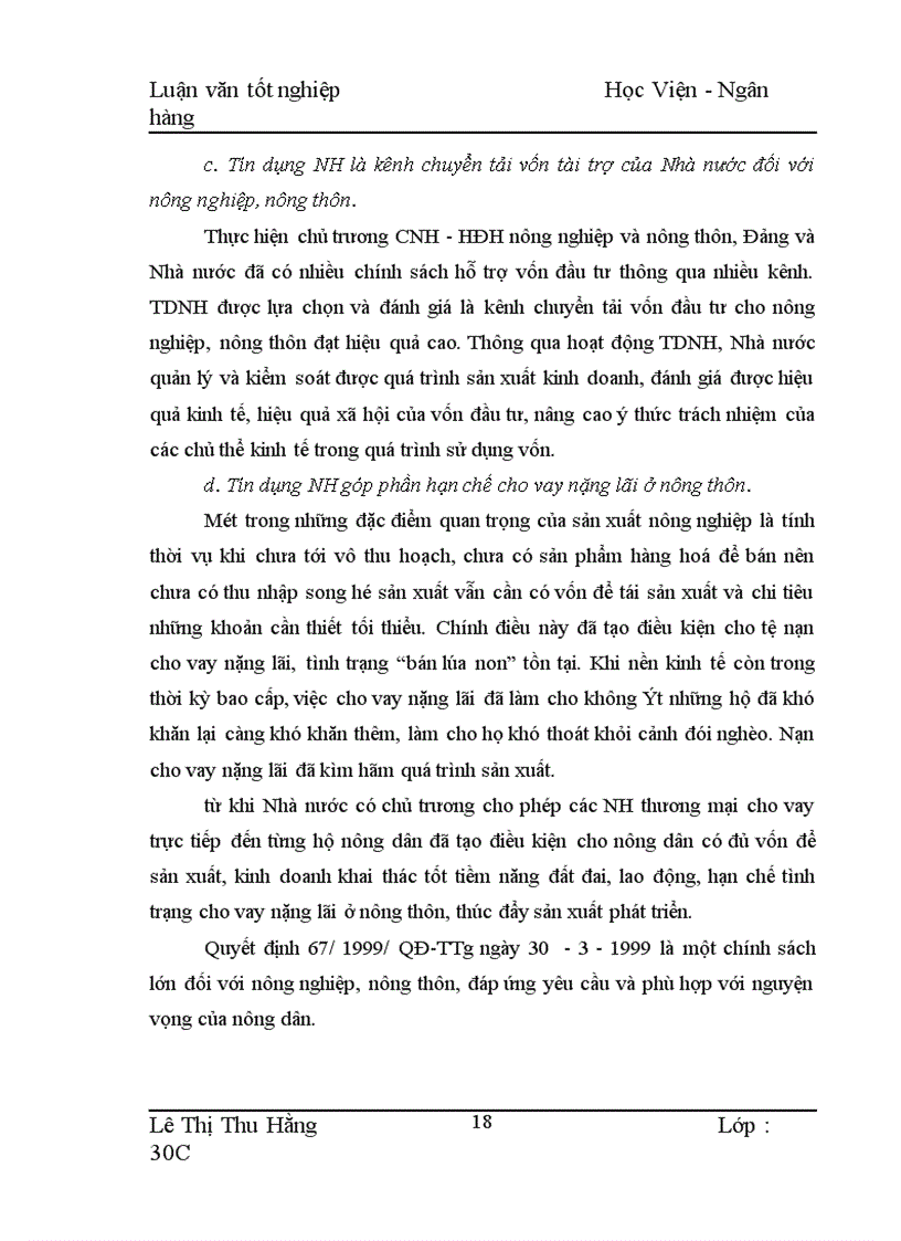 image for page Biện pháp mở rộng và nâng cao hiệu quả cho vay hộ sản xuất ở NHNo PTNT Huyện Mộc Châu 1