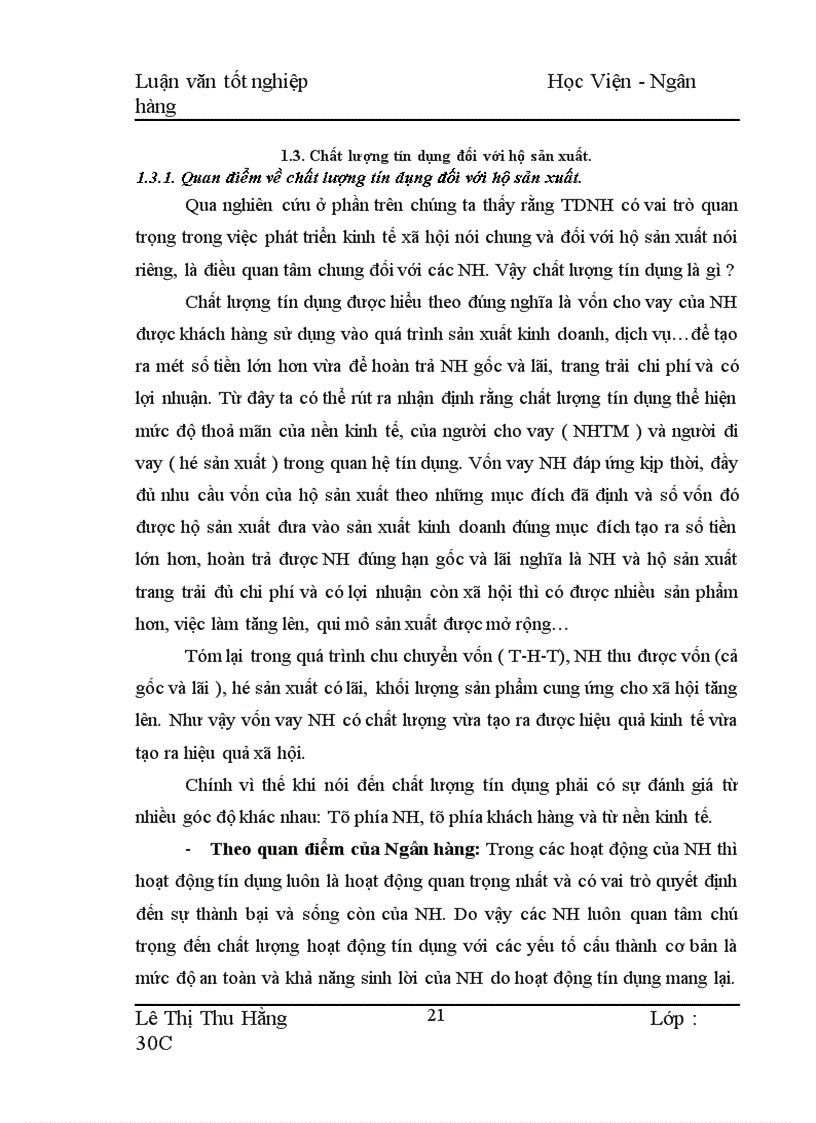 image for page Biện pháp mở rộng và nâng cao hiệu quả cho vay hộ sản xuất ở NHNo PTNT Huyện Mộc Châu 1