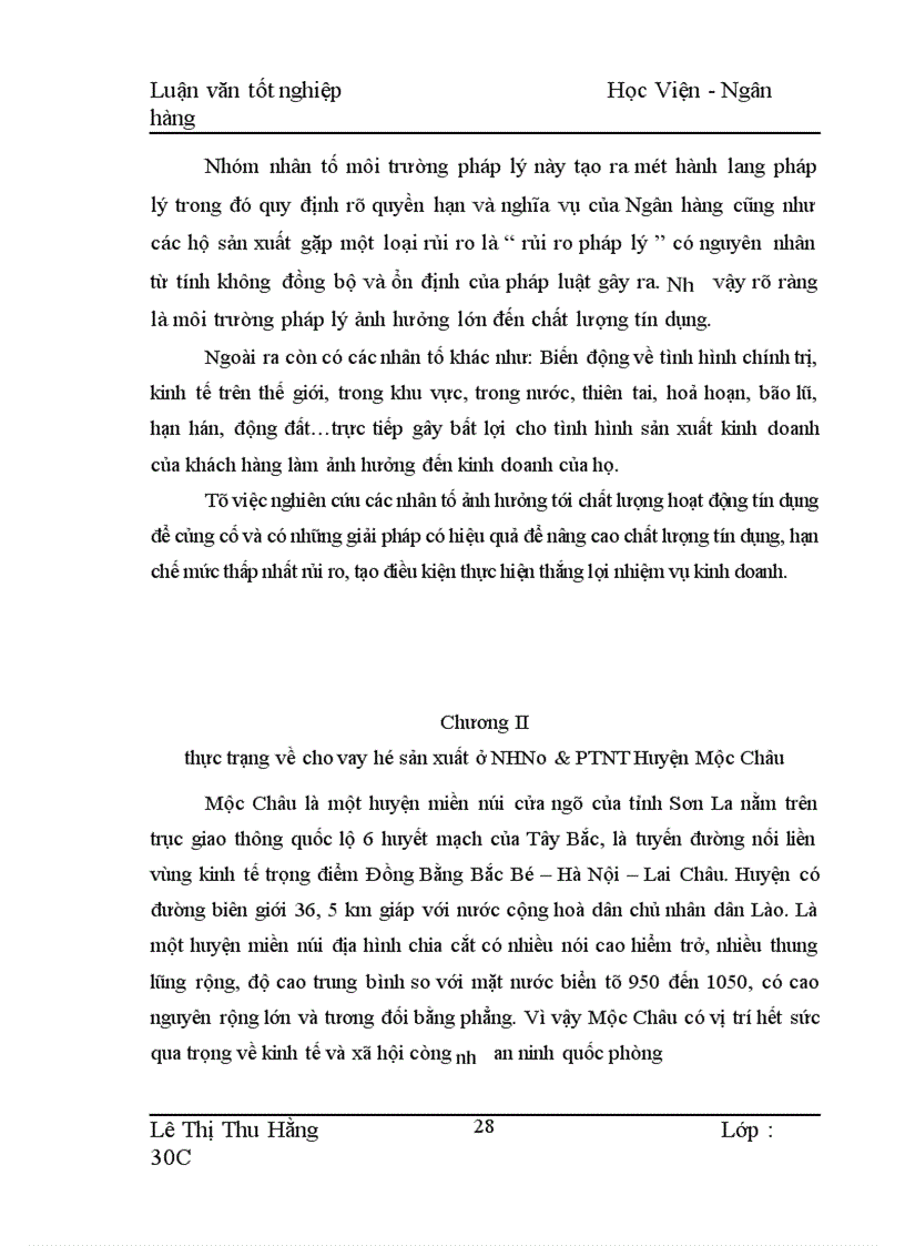 image for page Biện pháp mở rộng và nâng cao hiệu quả cho vay hộ sản xuất ở NHNo PTNT Huyện Mộc Châu 1