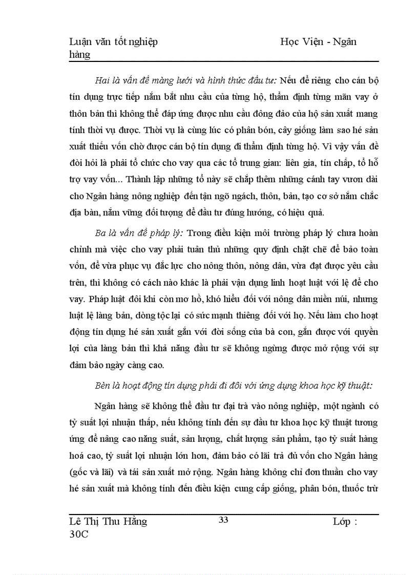 image for page Biện pháp mở rộng và nâng cao hiệu quả cho vay hộ sản xuất ở NHNo PTNT Huyện Mộc Châu 1