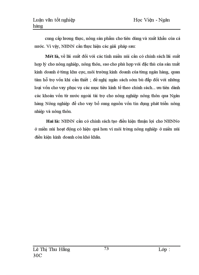 image for page Biện pháp mở rộng và nâng cao hiệu quả cho vay hộ sản xuất ở NHNo PTNT Huyện Mộc Châu 1