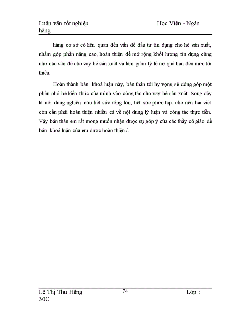 image for page Biện pháp mở rộng và nâng cao hiệu quả cho vay hộ sản xuất ở NHNo PTNT Huyện Mộc Châu 1
