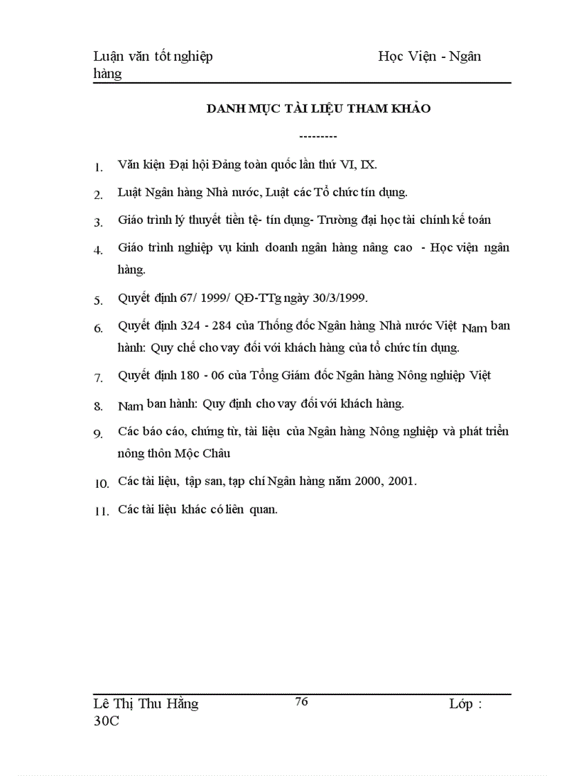 image for page Biện pháp mở rộng và nâng cao hiệu quả cho vay hộ sản xuất ở NHNo PTNT Huyện Mộc Châu 1