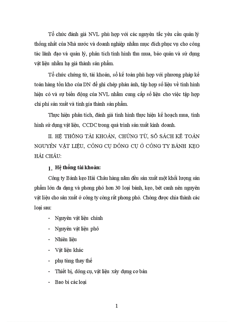 image for page Kế toán nguyên vật liệu công cụ dụng cụ ở công ty Bánh kẹo Hải Châu